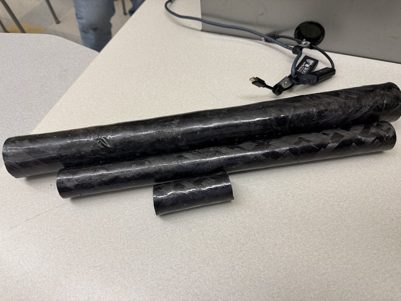 Finished carbon tubes