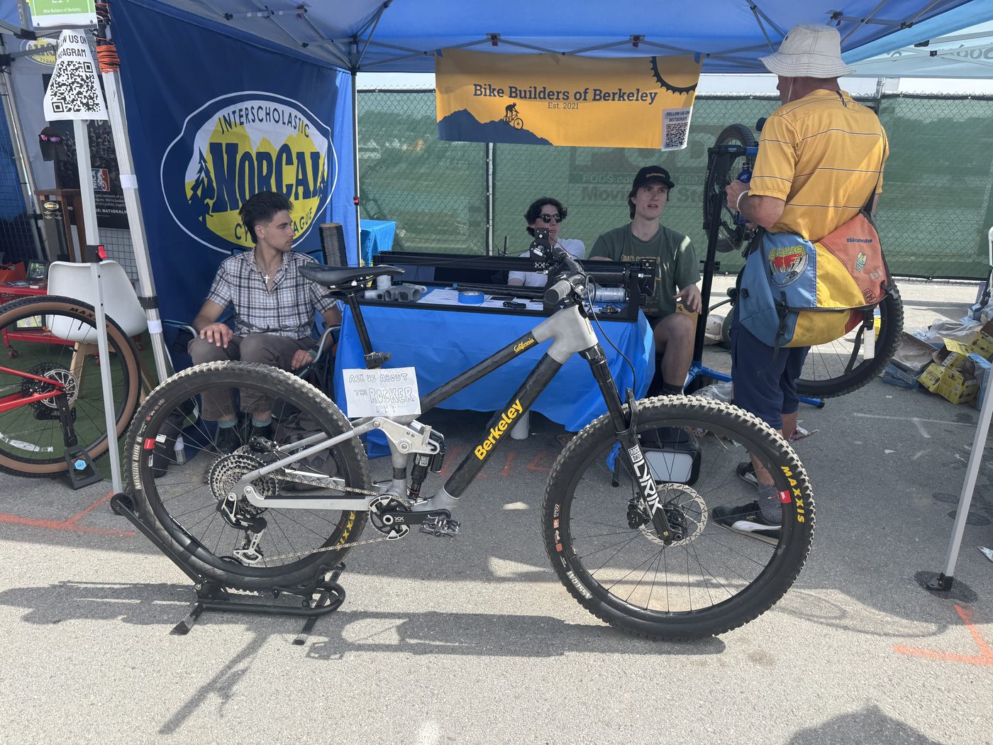 The bike on display at the Bike Builders booth